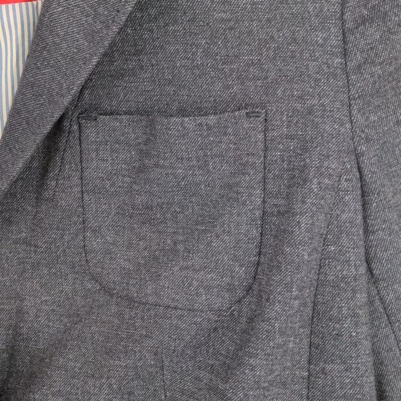 Talbots Women's Blue Twill Piqué Stretch Knit Aberdeen Blazer Jacket Size 4 - Picture 7 of 15